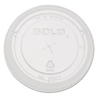 Straw-slot Cold Cup Lids, 9oz-20oz Cups, Clear, 100-sleeve, 10 Sleeves-carton