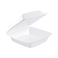 Insulated Foam Hinged Lid Containers, 1-compartment, 7.9 X 8.4 X 3.3, White, 200-pack, 2 Packs-carton
