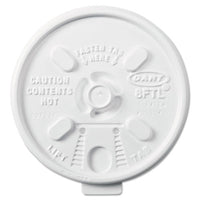 Lift N' Lock Plastic Hot Cup Lids, 6-10oz Cups, White, 1000-carton