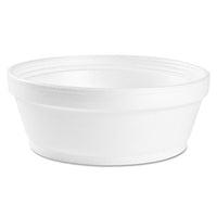Foam Container, 8 Oz, White, Squat, 500-carton