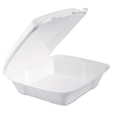 Foam Hinged Lid Containers, 9.375 X 9.375 X 3, White, 200-carton