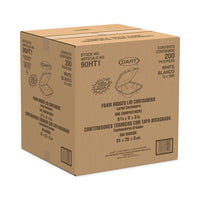 Insulated Foam Hinged Lid Containers, 1-compartment, 9 X 9.4 X 3, White, 200-pack, 2 Packs-carton