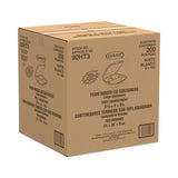 Insulated Foam Hinged Lid Containers, 3-compartment, 9 X 9.4 X 3, White, 200-pack, 2 Packs-carton