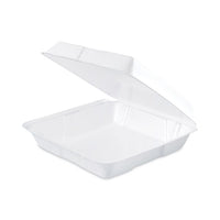 Insulated Foam Hinged Lid Containers, 1-compartment, 9.3 X 9.5 X 3, White, 200-pack, 2 Packs-carton