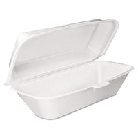 Foam Hoagie Container With Removable Lid, 9-4-5x5-3-10x3-3-10, White, 125-bag