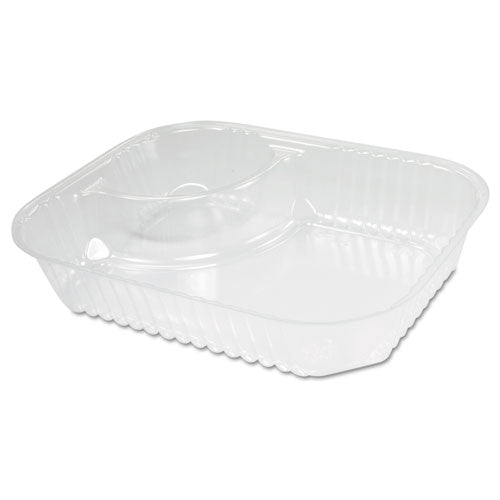 Clearpac Large Nacho Tray, 2-compartments, Clear, 500-ctn