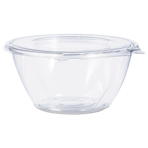 Tamper-resistant, Tamper-evident Bowls With Flat Lid, 32 Oz, Clear, 150-carton