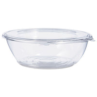 Tamper-resistant, Tamper-evident Bowls With Flat Lid, 48 Oz, Clear, 100-carton