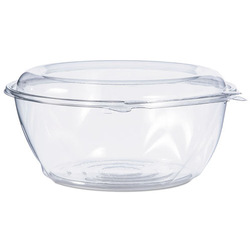 Tamper-resistant, Tamper-evident Bowls With Dome Lid, 64 Oz, Clear, 100-carton