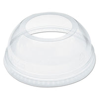 Open-top Dome Lid For 16-24 Oz Plastic Cups, Clear, 1.9"dia Hole, 1000-carton