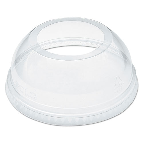 Open-top Dome Lid For 16-24 Oz Plastic Cups, Clear, 1.9"dia Hole, 1000-carton