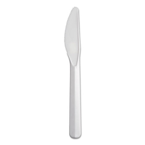 Bonus Polypropylene Cutlery, Knife, White, 5", 1000-carton