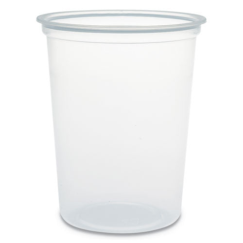 Microgourmet Plastic Deli Container, 32 Oz, Clear, 500-ct