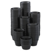 Polystyrene Portion Cups, 2 Oz, Black, 250-bag, 10 Bags-carton