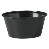 Polystyrene Soufflé Cups, 3.25 Oz, Black, 250-bag, 2,500-carton