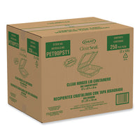 Clearseal Hinged-lid Plastic Containers, 8.22w X 3.02h, Clear, Plastic, 250/carton