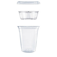 Clear Pet Cups With Single Compartment Insert, 12 Oz, Clear, 500-carton