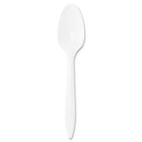 Style Setter Mediumweight Plastic Teaspoons, White, 1000-carton