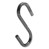 S Hooks, Metal, Silver, 50-pack