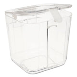 Stackable Caddy Organizer W- S, M & L Containers, White Caddy, Clear Containers