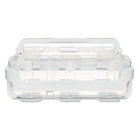 Stackable Caddy Organizer W- S, M & L Containers, White Caddy, Clear Containers