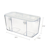 Stackable Caddy Organizer Containers, Medium, Clear