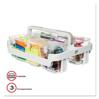 Stackable Caddy Organizer Containers, Medium, Clear