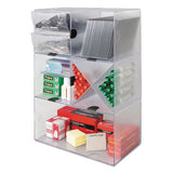 Stackable Cube Organizer, 2 Drawers, 6 X 7 1-8 X 6, Clear