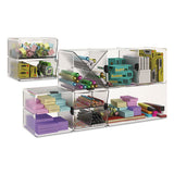 Stackable Cube Organizer, 2 Drawers, 6 X 7 1-8 X 6, Clear