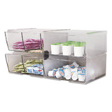 Stackable Cube Organizer, 2 Drawers, 6 X 7 1-8 X 6, Clear