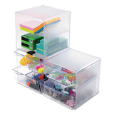 Stackable Cube Organizer, 2 Drawers, 6 X 7 1-8 X 6, Clear