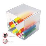 Stackable Cube Organizer, X Divider, 6 X 7 1-8 X 6, Clear