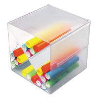 Stackable Cube Organizer, X Divider, 6 X 7 1-8 X 6, Clear