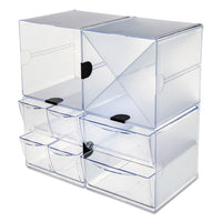 Stackable Cube Organizer, X Divider, 6 X 7 1-8 X 6, Clear