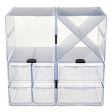 Stackable Cube Organizer, X Divider, 6 X 7 1-8 X 6, Clear