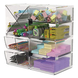 Stackable Cube Organizer, 4 Drawers, 6 X 7 1-8 X 6, Clear