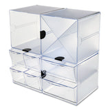 Stackable Cube Organizer, 4 Drawers, 6 X 7 1-8 X 6, Clear