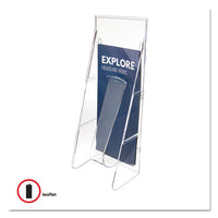 Stand-tall Wall-mount Literature Rack, Leaflet, 4.56w X 3.25d X 11.88h, Clear