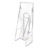 Stand-tall Wall-mount Literature Rack, Leaflet, 4.56w X 3.25d X 11.88h, Clear