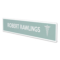 Superior Image Cubicle Nameplate Sign Holder, 8 1-2 X 2 Insert, Clear