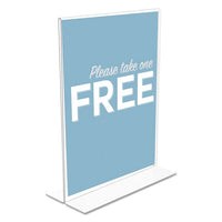 Superior Image Double Sided Sign Holder, 8 1-2 X 11 Insert, Clear