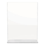 Superior Image Double Sided Sign Holder, 8 1-2 X 11 Insert, Clear