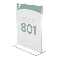 Superior Image Double Sided Sign Holder, 8 1-2 X 11 Insert, Clear