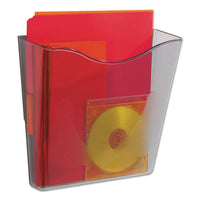 Euro-style Docupocket Portrait Wall File, 10 1-4 X 10 X 4, Smoke