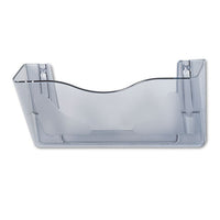 Euro-style Docupocket Landscape Wall File, Large-tabloid, 15 X 6 5-8 X 4, Smoke
