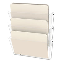 Unbreakable Docupocket 3-pocket Wall File, Letter, 14 1-2 X 3 X 6 1-2, Clear