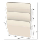 Unbreakable Docupocket 3-pocket Wall File, Letter, 14 1-2 X 3 X 6 1-2, Clear