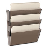 Unbreakable Docupocket 3-pocket Wall File, Letter, 14 1-2 X 3 X 6 1-2, Clear