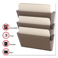 Unbreakable Docupocket 3-pocket Wall File, Letter, 14 1-2 X 3 X 6 1-2, Clear