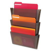 Unbreakable Docupocket 3-pocket Wall File, Letter, 14 1-2 X 3 X 6 1-2, Clear